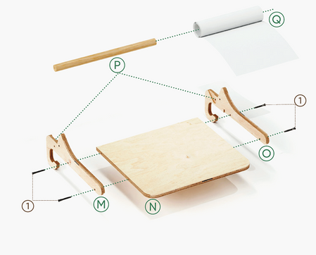 Τρίγωνη σκάλα με προσθήκη τέχνης