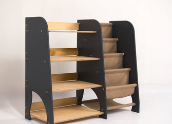 Ράφι Montessori 2 σε 1 για βιβλία και παιχνίδια για νήπια